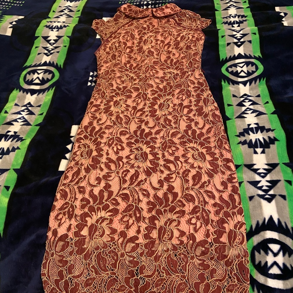 Eva Mendes for New York & Company Floral Lace Midi Dress